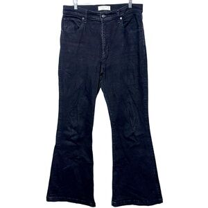 NEW Abercrombie & Fitch The Flare Ultra High Rise Black Denim Jeans Size 32 14 R